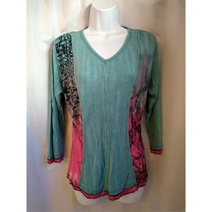 Parsley & Sage abstract tunic top